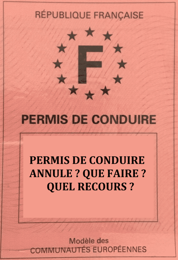  annulation permis de conduire