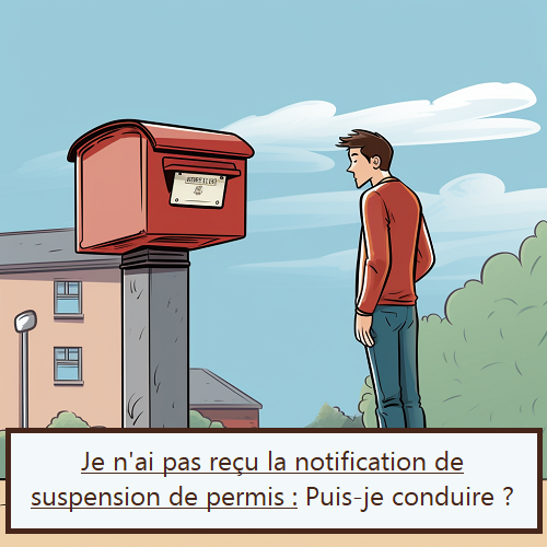 Je n'ai pas reçu la notification de suspension de permis