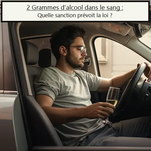 2 Grammes d'alcool dans le sang sanction