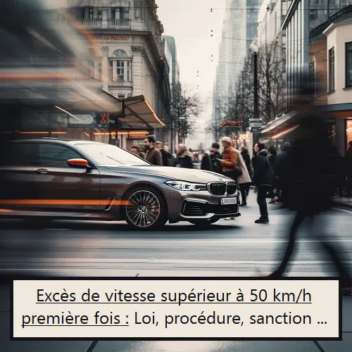 Excès de vitesse supérieur à 50 km/h première fois