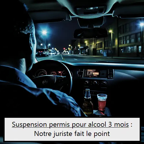 Suspension permis alcool 3 mois