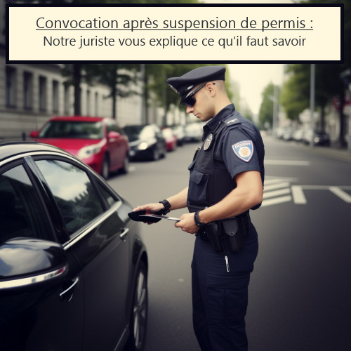 Convocation après suspension de permis